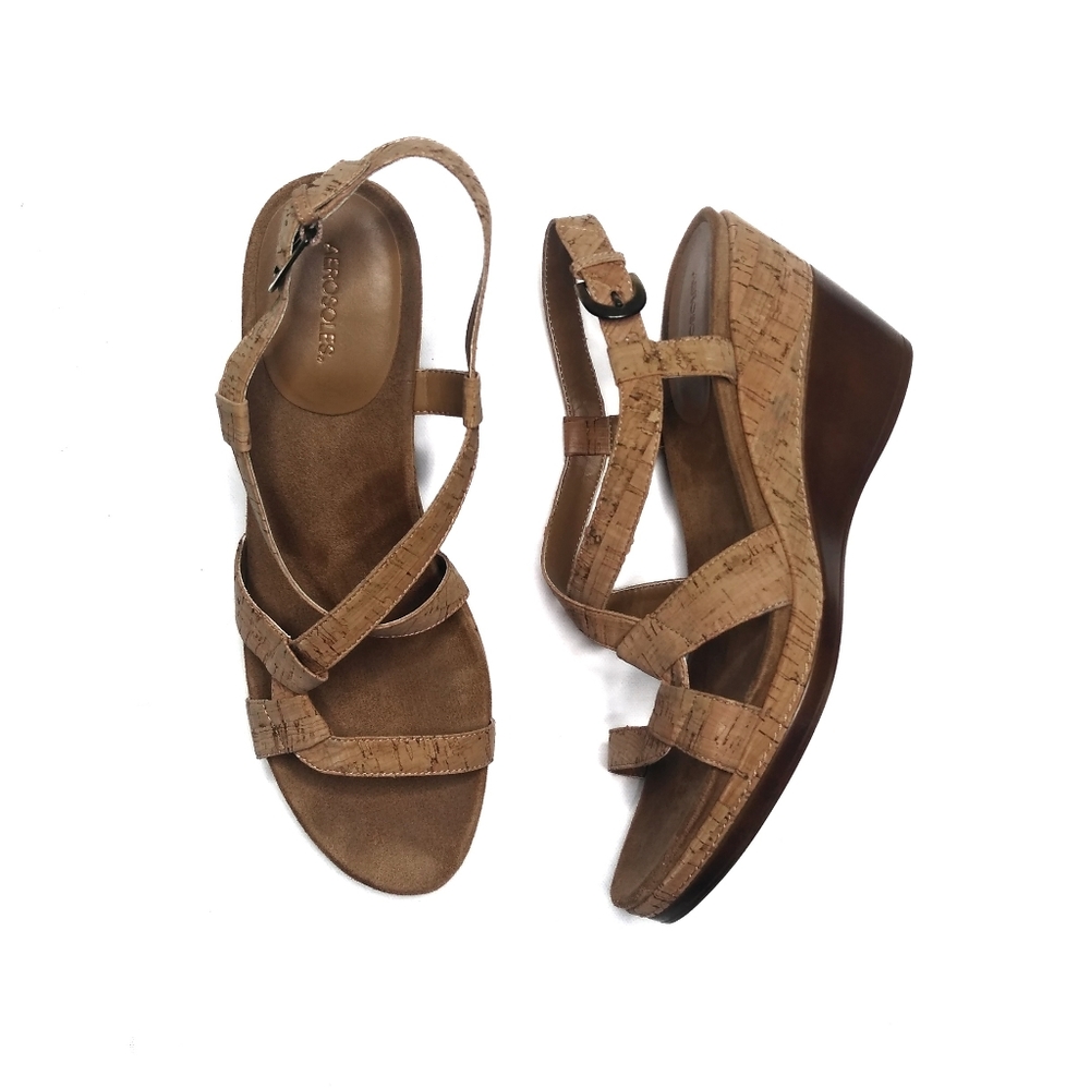 AEROSOLES sandals Hedge Maple cork size 10m